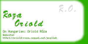 roza oriold business card